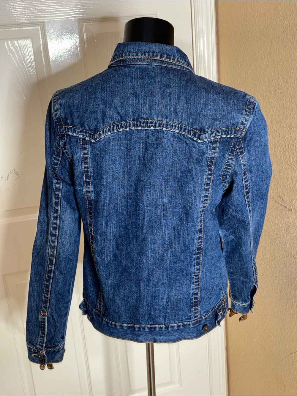 Vintage AWOL  80s Military Denim Jacket  Medium - Picture 5 of 11